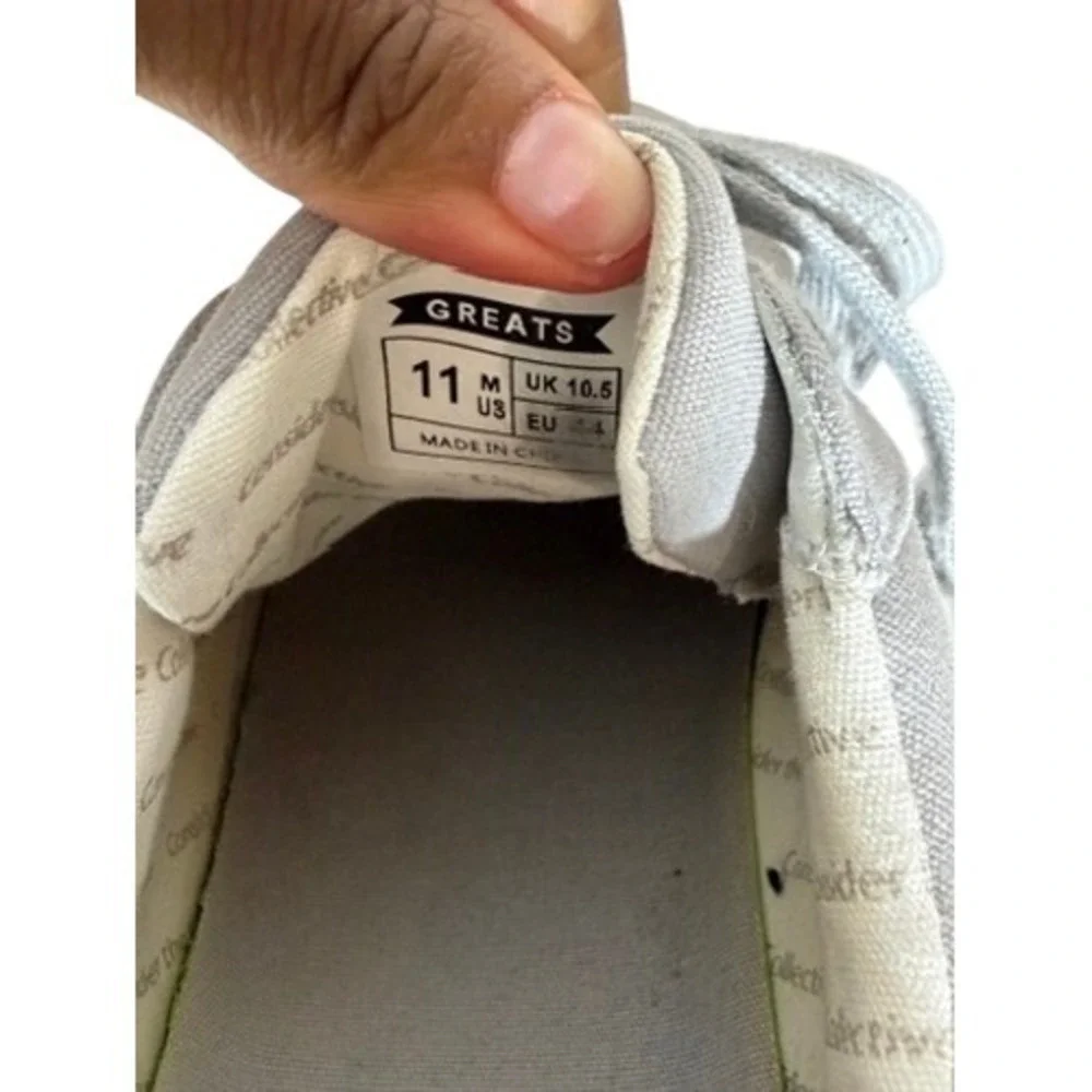 GREATS Brooklyn The Royale Knit Grey Low Top Sneakers Mens Made in Italy‎